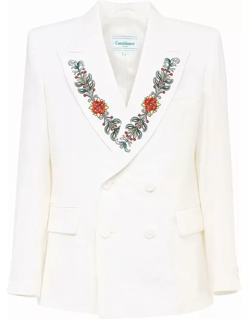 Casablanca Double-breasted Wool Jacket