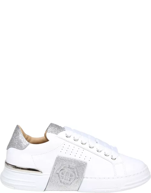 Philipp Plein Sneakers Lo-top In Leather With Glitter