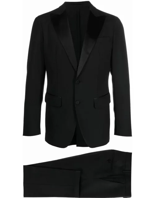 Black single breasted tailored suit