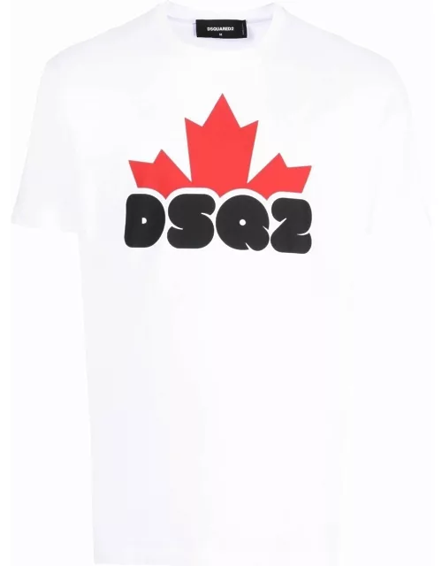 White T-shirt with DSQ2 print