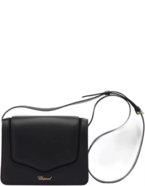 Chopard Imperiale Lace Black Leather and Suede Crossbody Bag 95000-0778