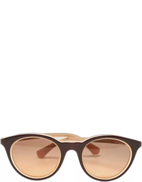 Emporio Armani Dark Brown EA4061F Round Sunglasse