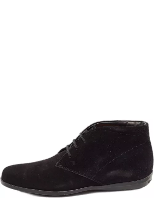 Tod's Black Suede Ankle length Boot