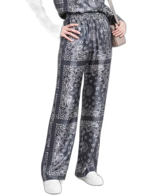 Golden Paisley Pull-On Jogging Pant