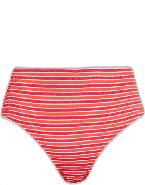 The Lilo Seersucker Striped Bikini Bottom