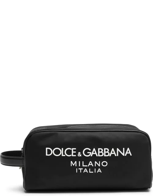 Dolce & Gabbana Logo Nylon Wash Bag - Black - One