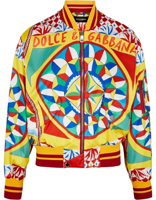 Dolce & Gabbana Printed Nylon Bomber Jacket - Multicoloured