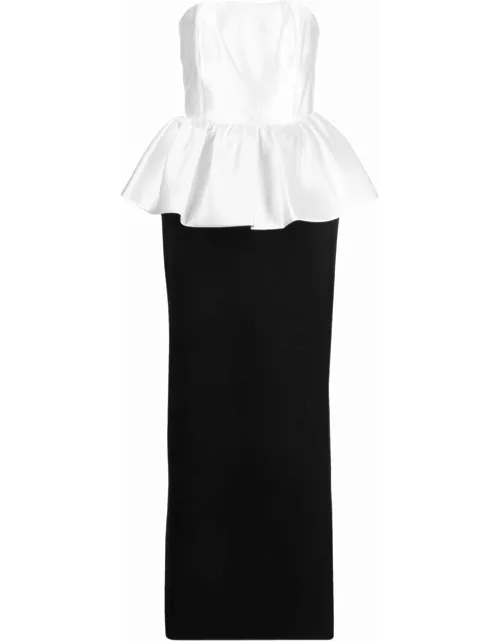 The Maddison long black and white dres
