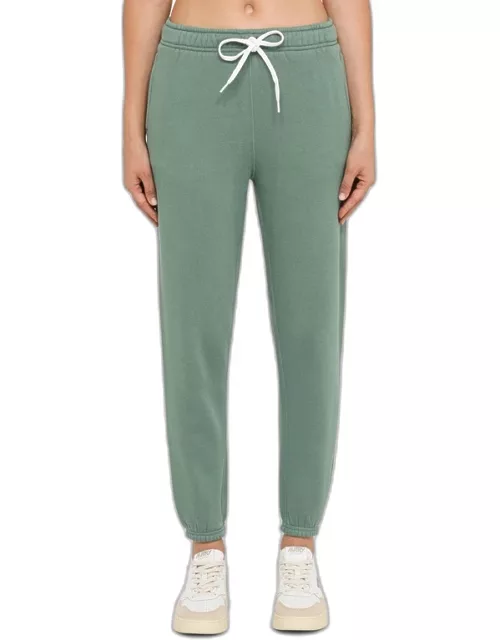 Green cotton jogging trouser
