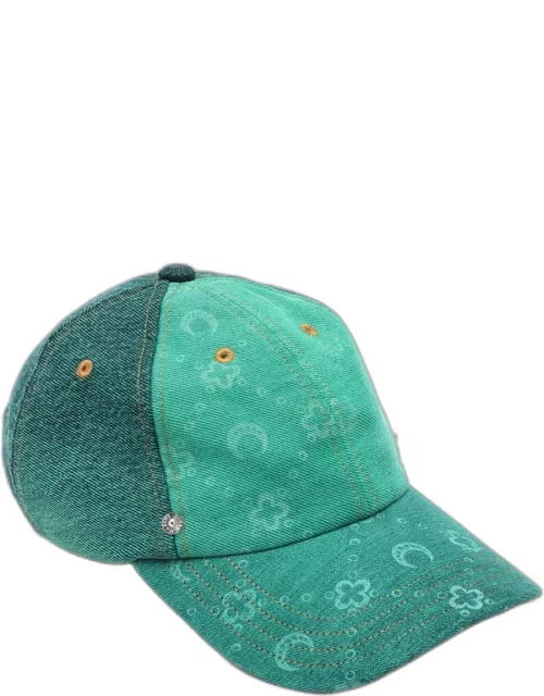 Green denim baseball cap