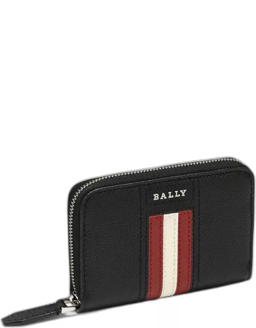 Black Tivy zip around wallet in leather