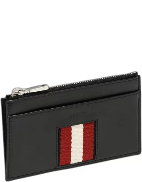 Black Bythom wallet with zip in leather