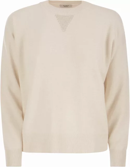 Peserico Crew-neck Sweater In Wool, Silk And Cashmere Blend