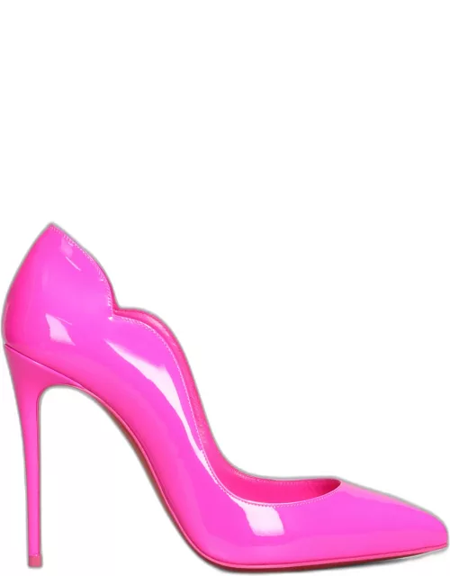 Christian Louboutin Hot Chick Sling 100 Pumps In Fuxia Patent Leather