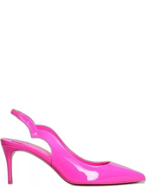 Christian Louboutin Hot Chick Sling Pumps In Rose-pink Patent Leather