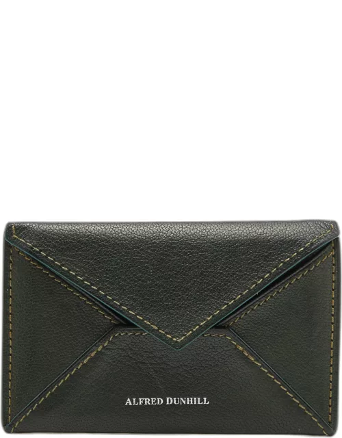 Alfred Dunhill Green Leather Flap Card Case