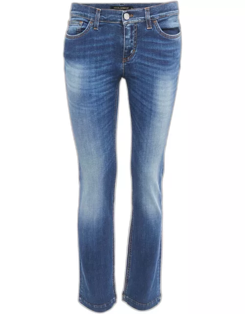 Dolce & Gabbana Blue Denim Girly Skinny Jeans M Waist 30"