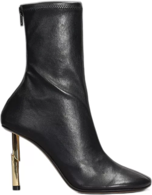 Lanvin High Heels Ankle Boots In Black Leather