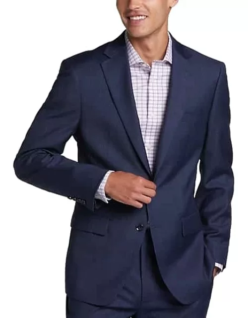 Calvin Klein Slim Fit Men's Suit Blue Plaid