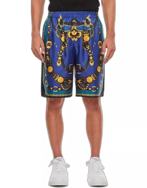 Versace Shorts Medusa Harness Foulard Print Multicolor