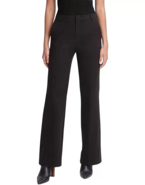 Cotton Stretch Mid-Rise Bootcut Pant