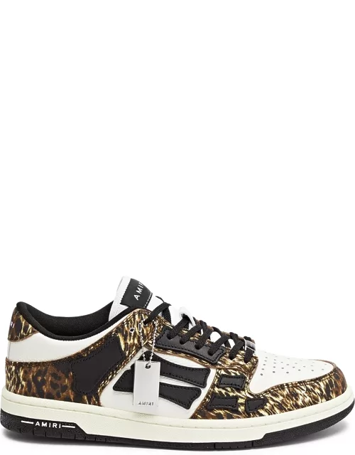 Amiri Skel Panelled Leather Sneakers - Leopard