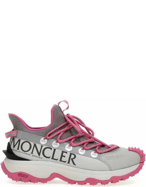 Moncler Trail Grip Sneakers In Gray Polyamide