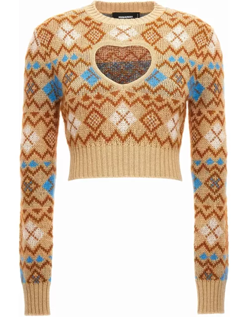 Dsquared2 Heart Vintage Shetland Sweater