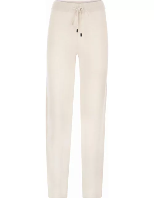 Peserico Wool, Silk And Cashmere Knit Trouser