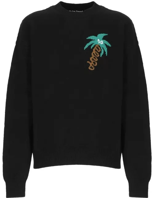 Palm Angels Sketchy Intarsia Sweater