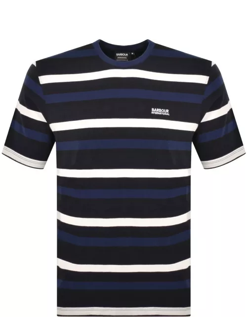 Barbour International Gaupe Stripe T Shirt Navy