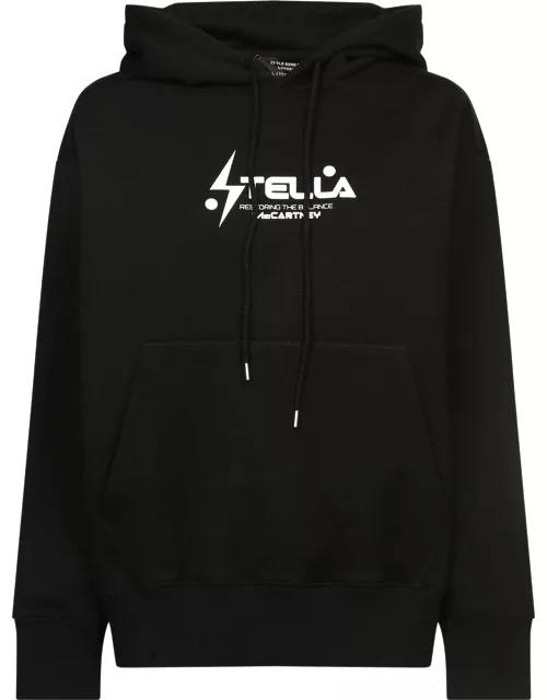 Stella McCartney Felpa Hoodie Logo Nero