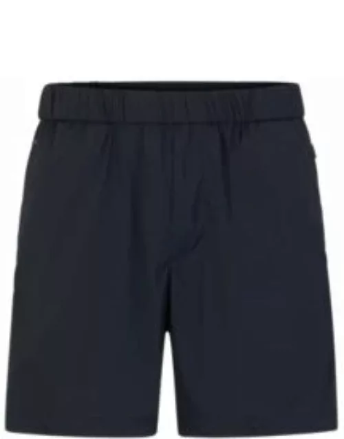 Slim-fit shorts in water-repellent stretch fabric- Dark Blue Men's Short