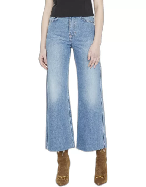 Taylor Cropped High Rise Wide-Leg Jean