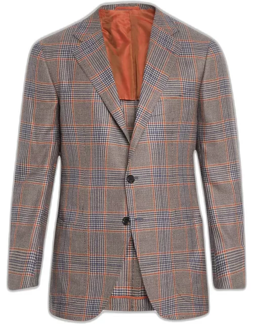 Men's Check Cashmere-Silk Sport Coat