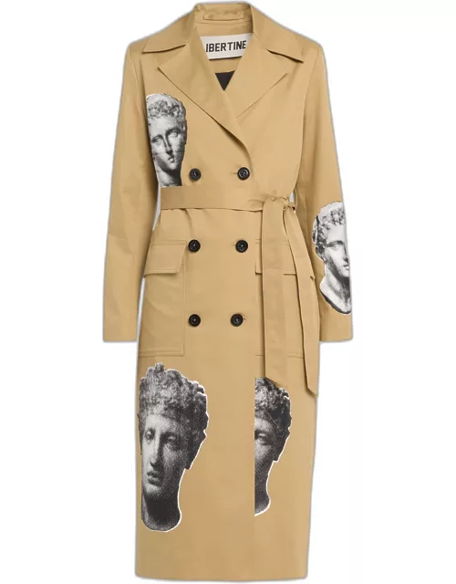 Cupid and Psyche Long Lean Trench Coat