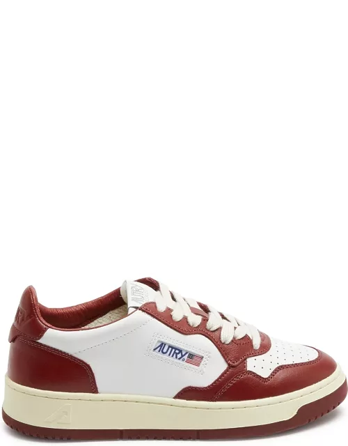 Autry Medalist Leather Sneakers - White And Red