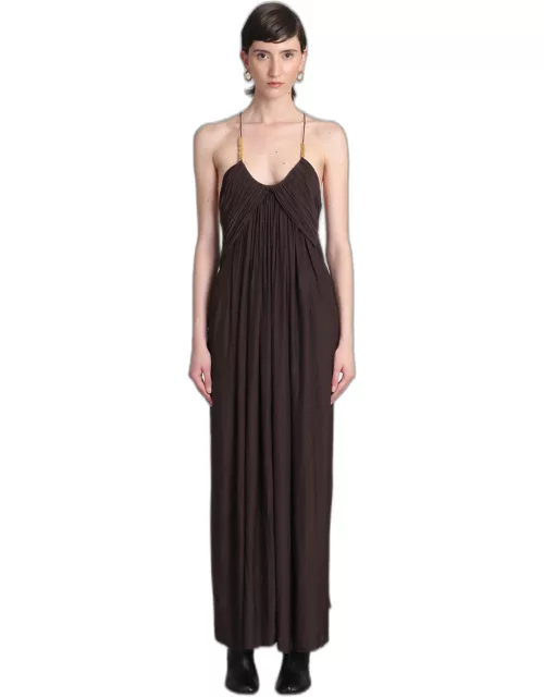 Lanvin Dress In Brown Polyester