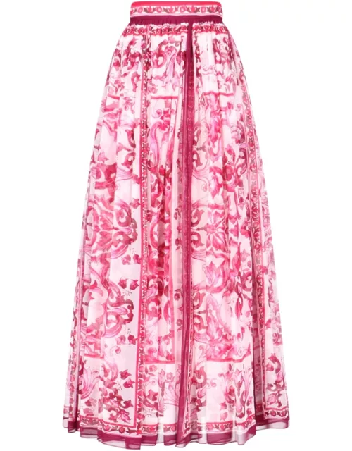 Dolce & Gabbana maiolica Print Maxi Skirt