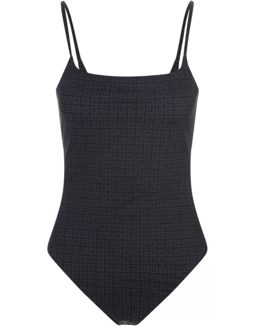 Givenchy Black One Piece Swimsuit In 4g Recycled Nylon