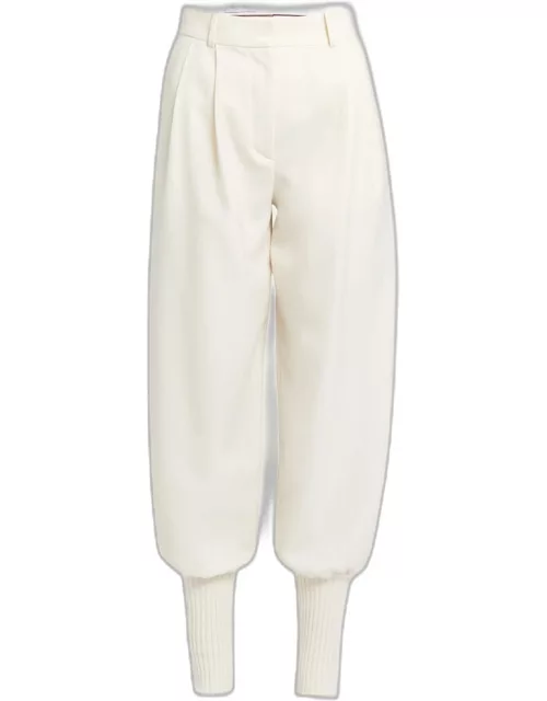 Carmy Balloon Trousers with Modern Wool Cuff