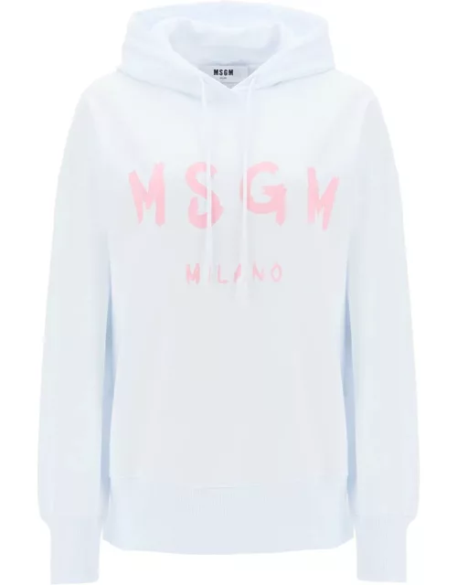 MSGM Brushed logo hoodie