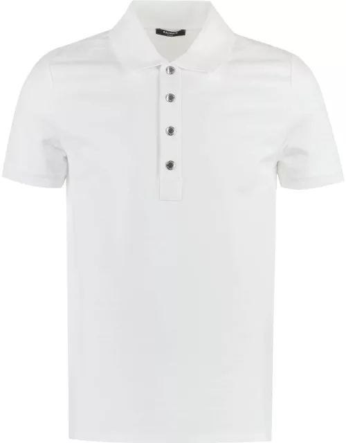Balmain Knitted Cotton Polo Shirt