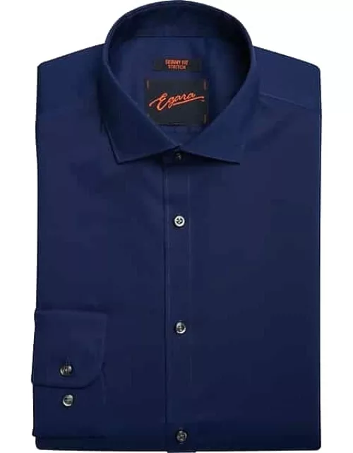 Egara Men's Skinny Fit Spread Collar Dress Shirt Beacon Blue