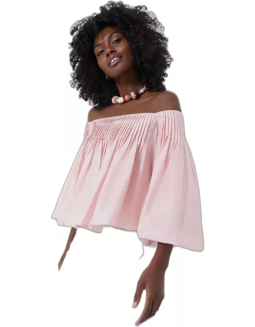 Light Pink Pleated Portia Top