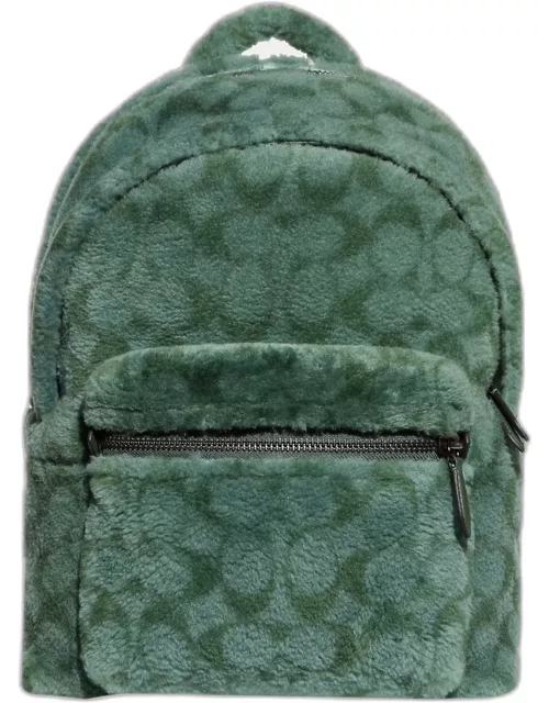 Coach Green - Signature Shearling and glovetanned leather - Backpack
