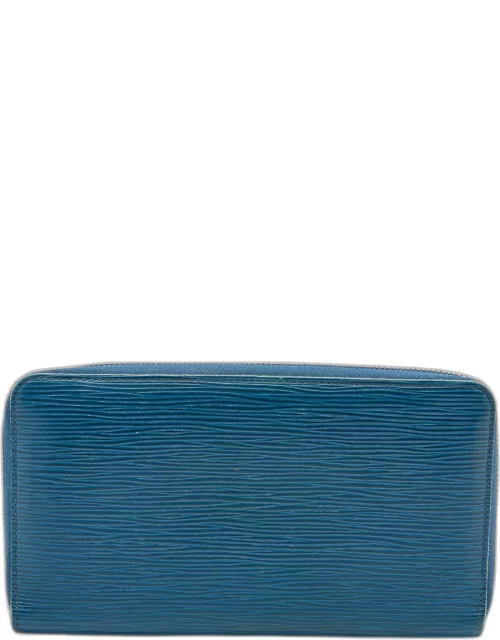 Louis Vuitton Cyan Epi Leather Zippy Wallet