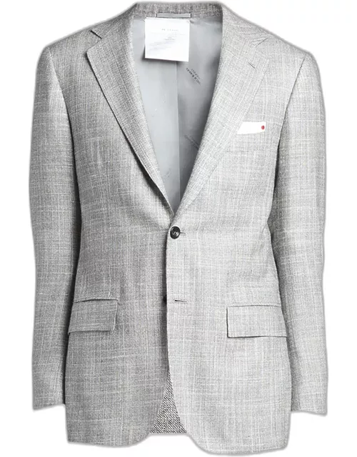 Men's Textured Pinstripe Suit