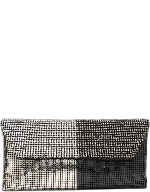 Duet Two-Tone Crystal Clutch Bag