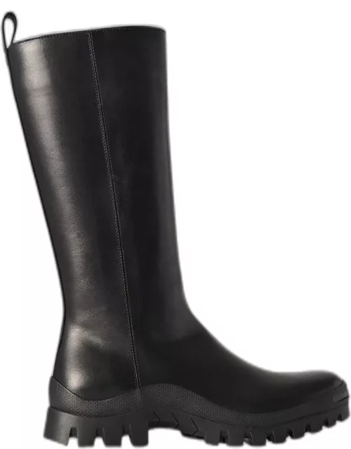 Greta Leather Tall Moto Boot